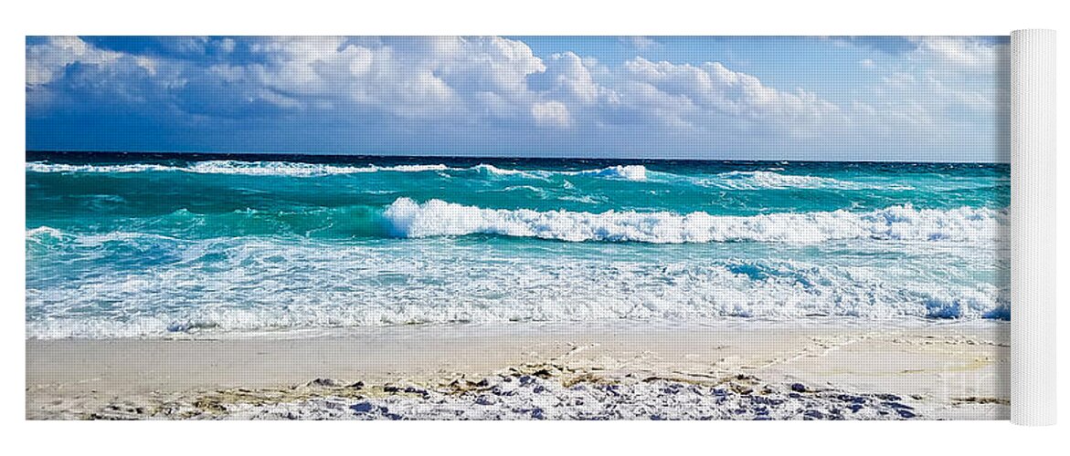 Beach Waves, Opal Beach, Pensacola Beach, Florida Yoga Mat