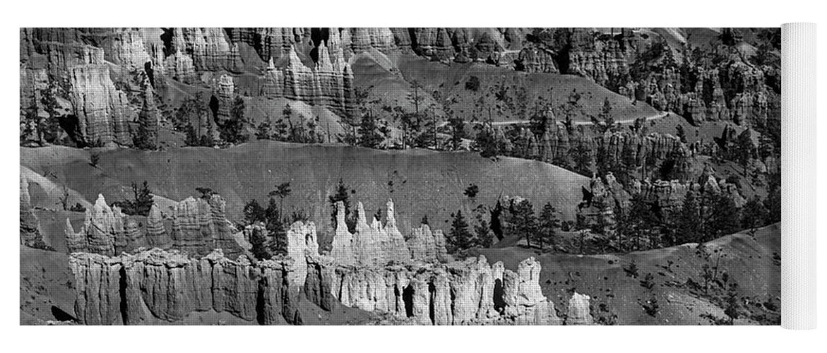 Wayne Moran Photograpy Yoga Mat featuring the photograph Beautiful Bryce Canyon National Park Beautiful BW by Wayne Moran