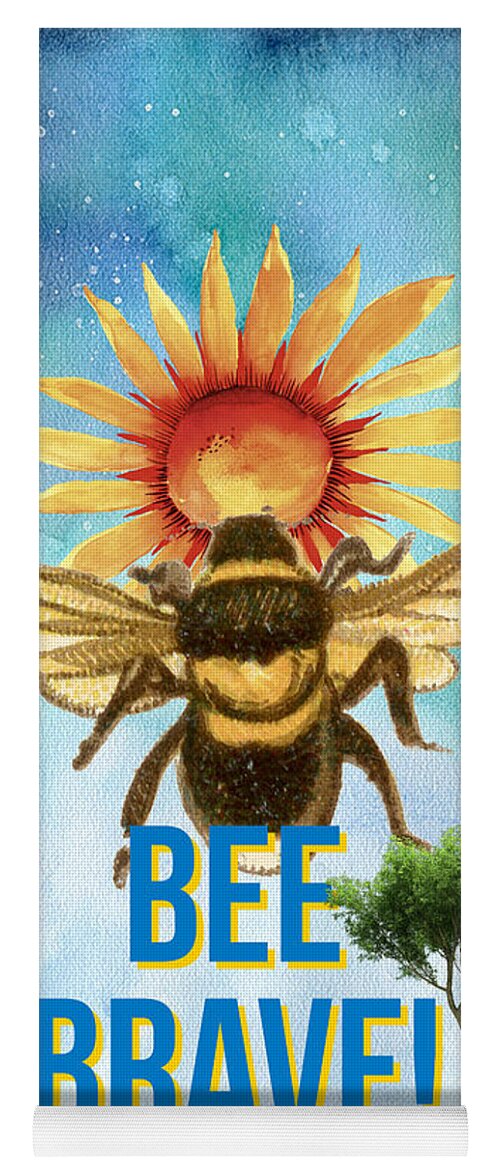 Be Brave Yoga Mat featuring the photograph Bee Brave by W Craig Photography