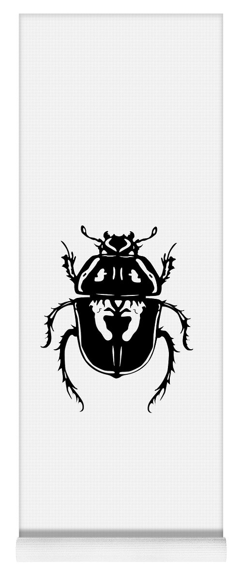 Bug Yoga Mat featuring the digital art Beetle by Jessy Chaidez
