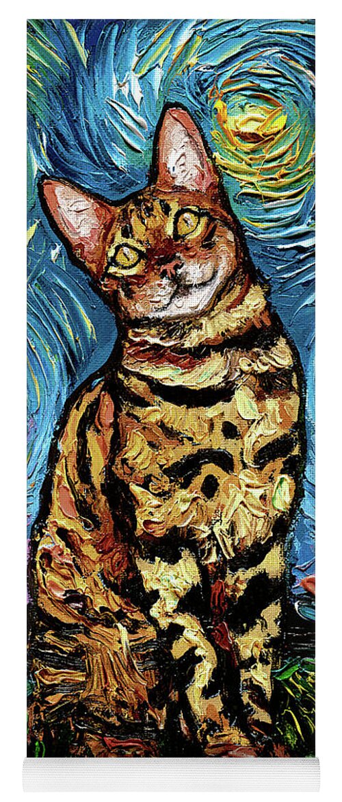 Bengal Yoga Mat featuring the painting Bengal Night by Aja Trier