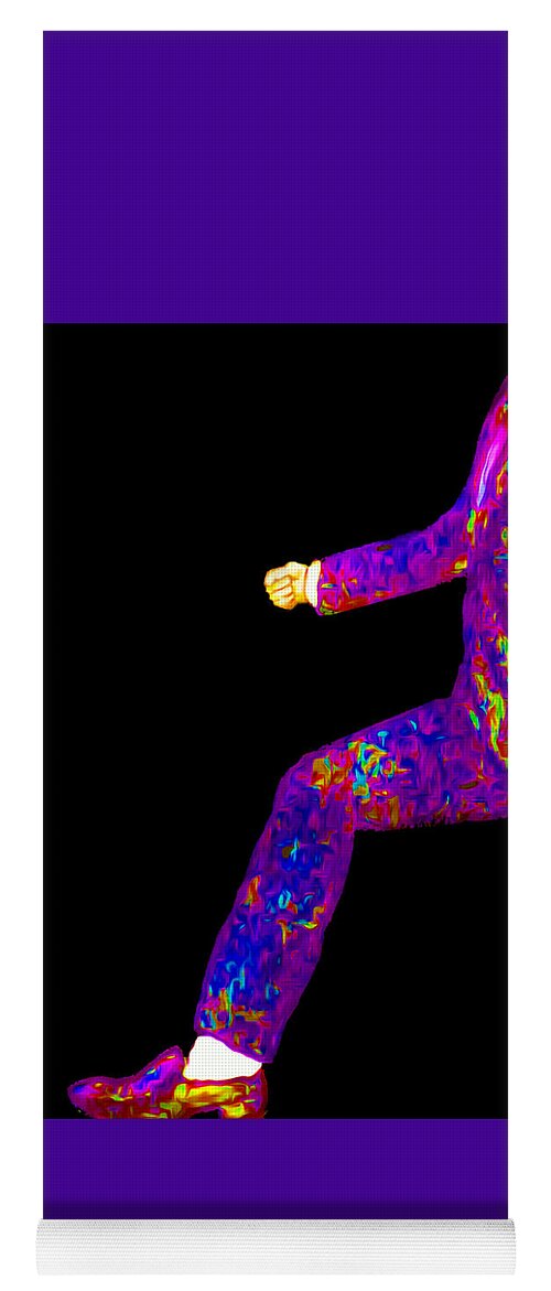 Abstract Yoga Mat featuring the digital art Best Foot Forward Abstract by Ronald Mills