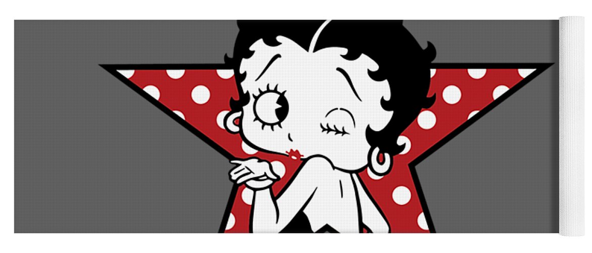 Betty Boop Betty Blowing Kiss Star Yoga Mat