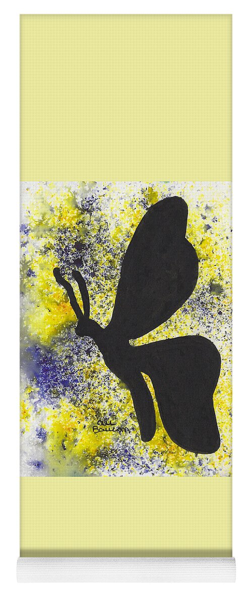 Butterfly Yoga Mat featuring the mixed media Betty Butterfly by Ali Baucom