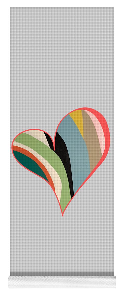 Big Love Yoga Mat featuring the painting Big Hearted, Big Love, Colorful Heart Painting by Christie Olstad