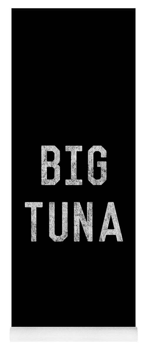 Funny Yoga Mat featuring the digital art Big Tuna Retro by Flippin Sweet Gear