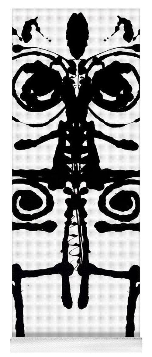 Statement Yoga Mat featuring the painting Binary Fairy by Stephenie Zagorski