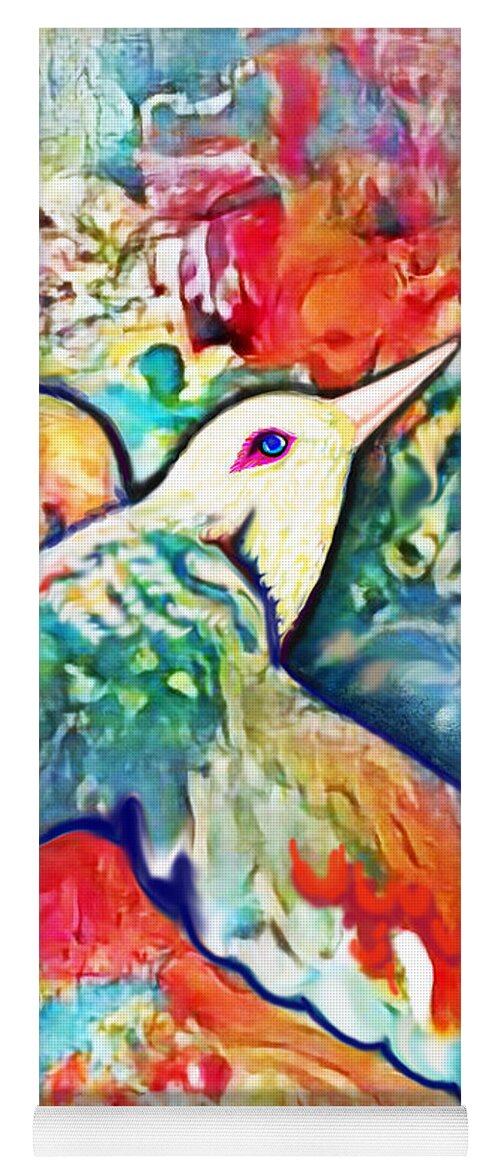 American Art Yoga Mat featuring the digital art Bird Flying Solo 011 by Stacey Mayer