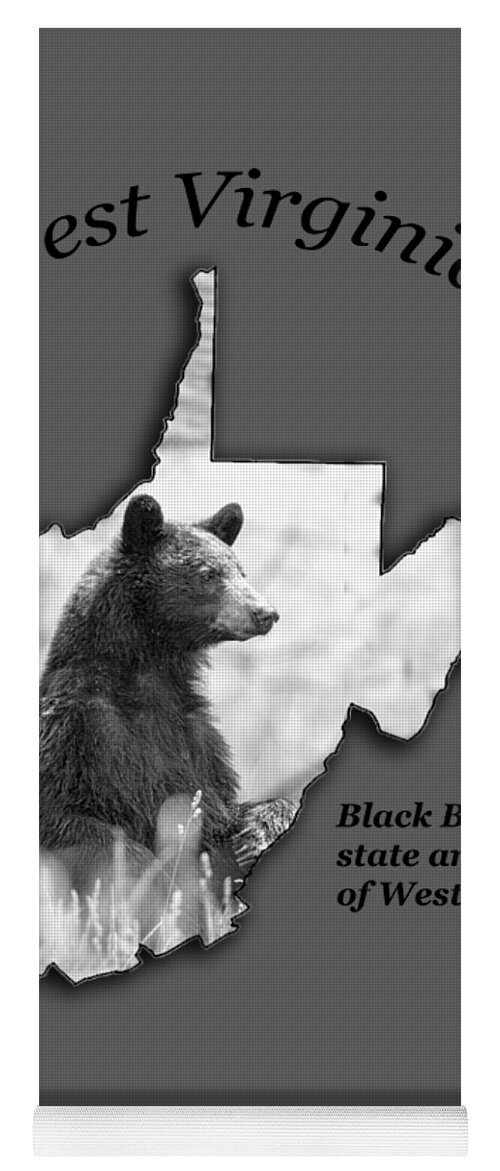 Black Bear Yoga Mat featuring the photograph Black Bear WV state animal by Dan Friend