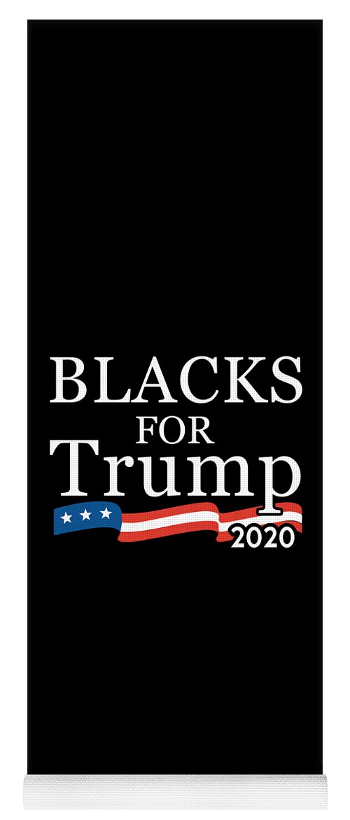 Cool Yoga Mat featuring the digital art Black Conservatives For Trump 2020 by Flippin Sweet Gear