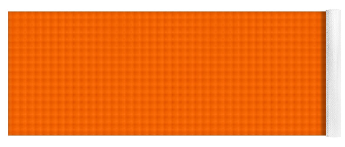Blaze Orange Yoga Mat featuring the digital art Blaze Orange by TintoDesigns