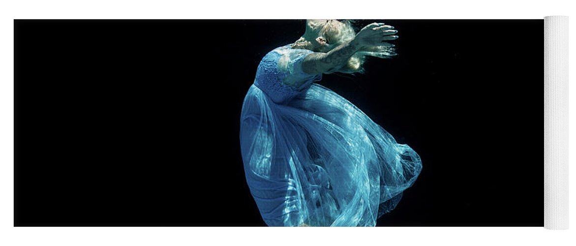 Underwater Yoga Mat featuring the photograph Blue Feelings by Gemma Silvestre