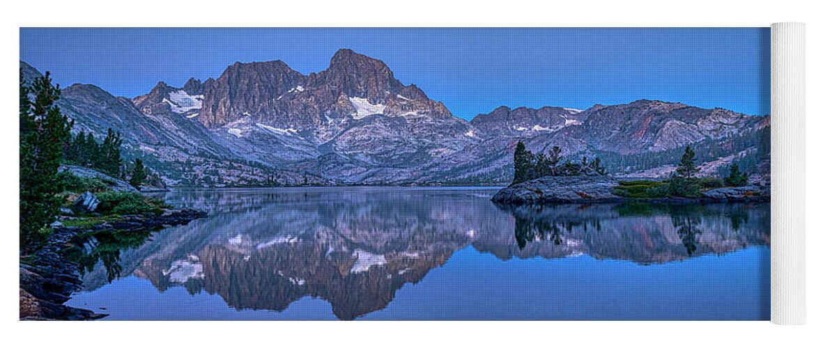 Landscape Yoga Mat featuring the photograph Blue Hour in Garnet Lake by Romeo Victor