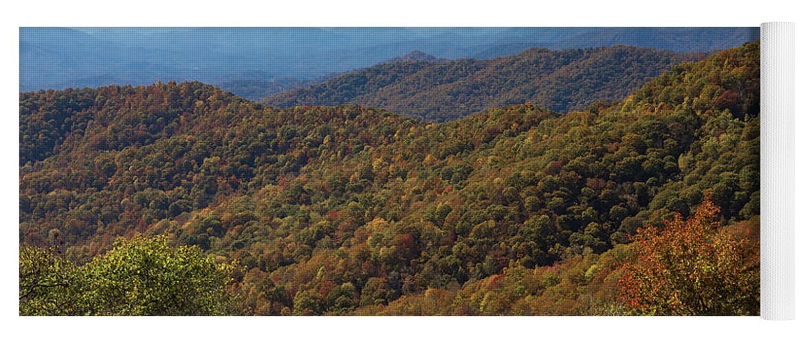 Blue Ridge Autumn Yoga Mat featuring the photograph Blue Ridge Autumn by Jemmy Archer