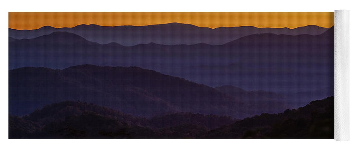Nc Yoga Mat featuring the photograph Blue Ridge Parkway Sunset by Nick Noble