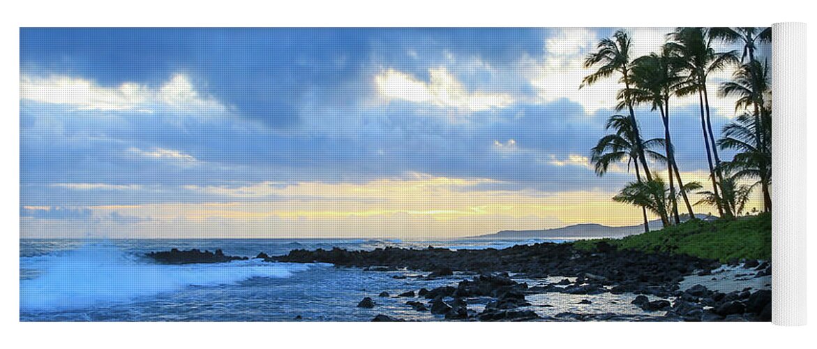 Hawaii Yoga Mat featuring the photograph Blue Sunset by Robert Carter
