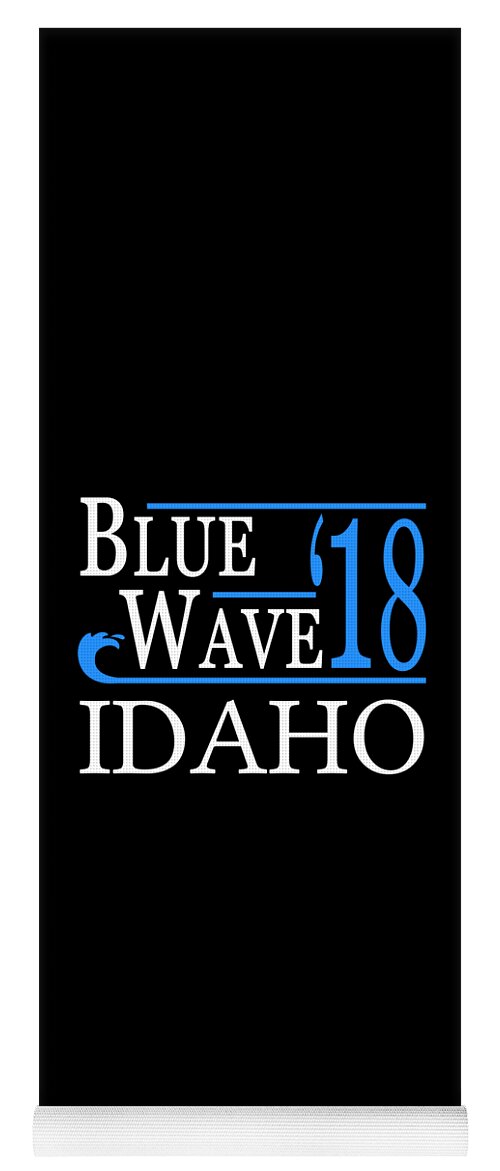 Election Yoga Mat featuring the digital art Blue Wave IDAHO Vote Democrat by Flippin Sweet Gear