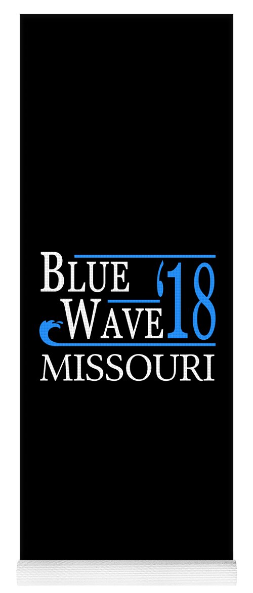 Election Yoga Mat featuring the digital art Blue Wave MISSOURI Vote Democrat by Flippin Sweet Gear