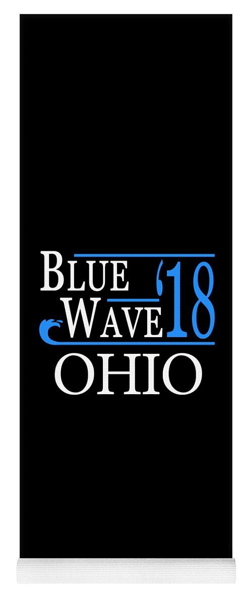 Election Yoga Mat featuring the digital art Blue Wave OHIO Vote Democrat by Flippin Sweet Gear