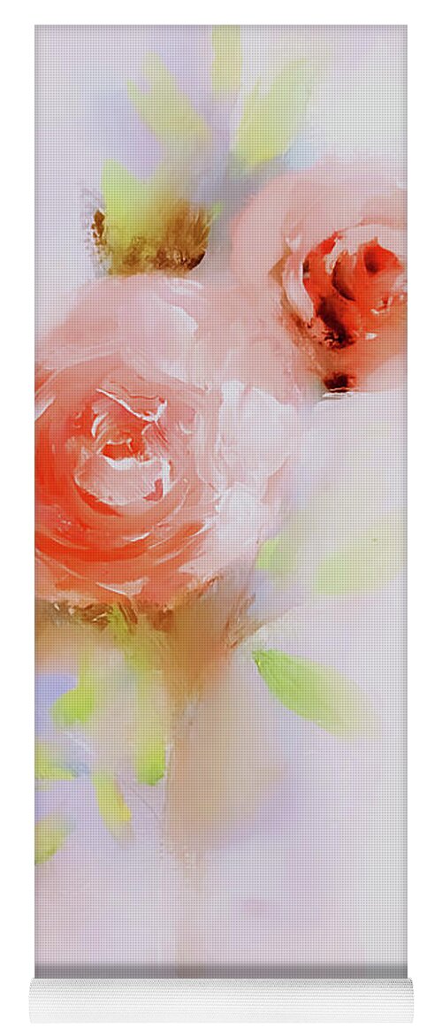 Rose Yoga Mat featuring the painting Blurry Faced Rose by Lisa Kaiser