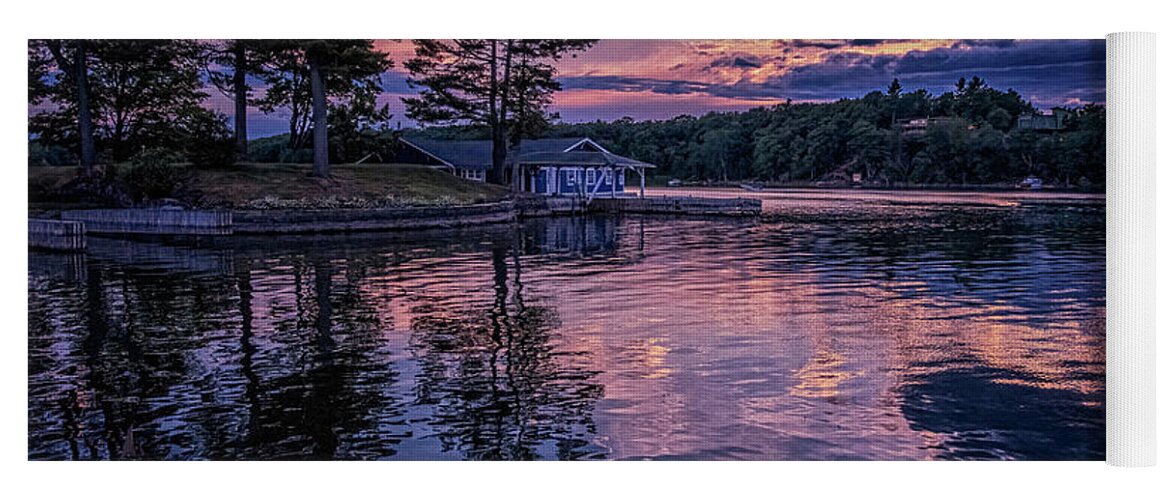 Singleton Photography Yoga Mat featuring the photograph Boat House On The River by Tom Singleton