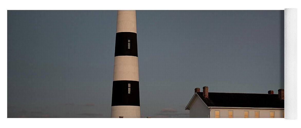 Bodie Island Lighthouse Yoga Mat featuring the photograph Bodie Island Light at Sunset by Fon Denton