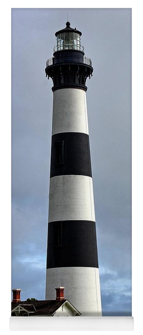 Light Yoga Mat featuring the photograph Bodie Island Lighthouse by Carolyn Ricks