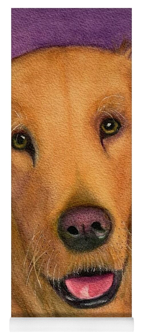Golden Retriever Yoga Mat featuring the painting Boone by Sue Carmony