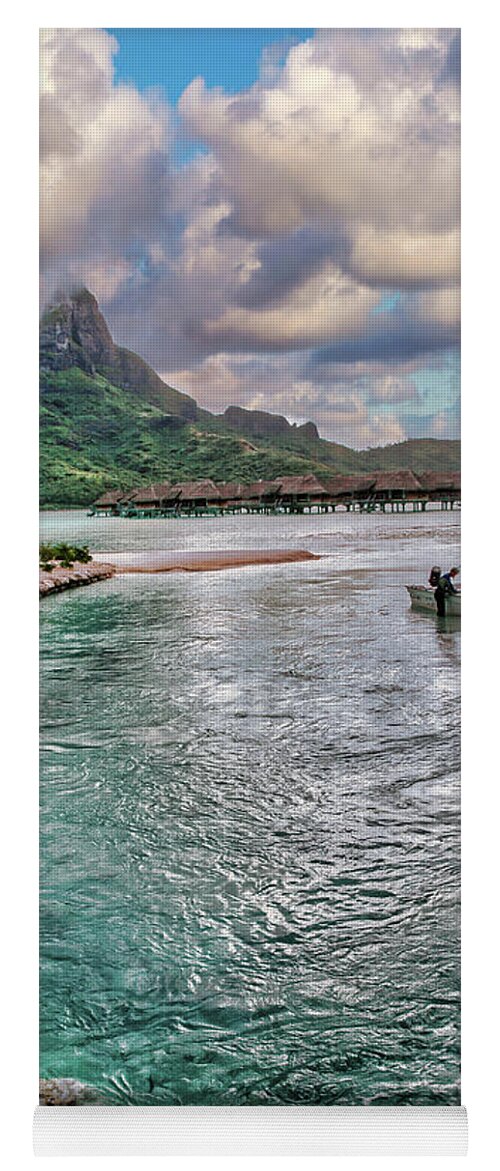 French Polynesia Yoga Mat featuring the photograph Bora Bora Canal by Gary Slawsky