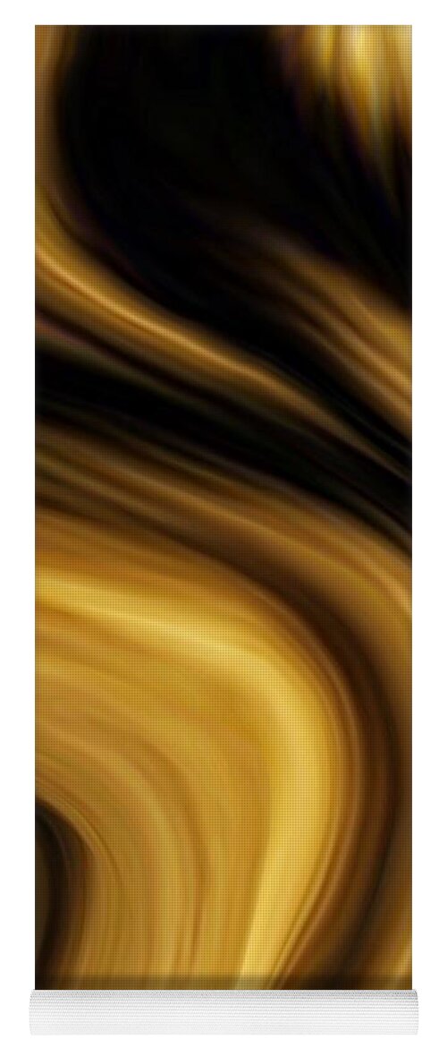 Golden Swirls Yoga Mat featuring the digital art Bossier by Glenn Hernandez