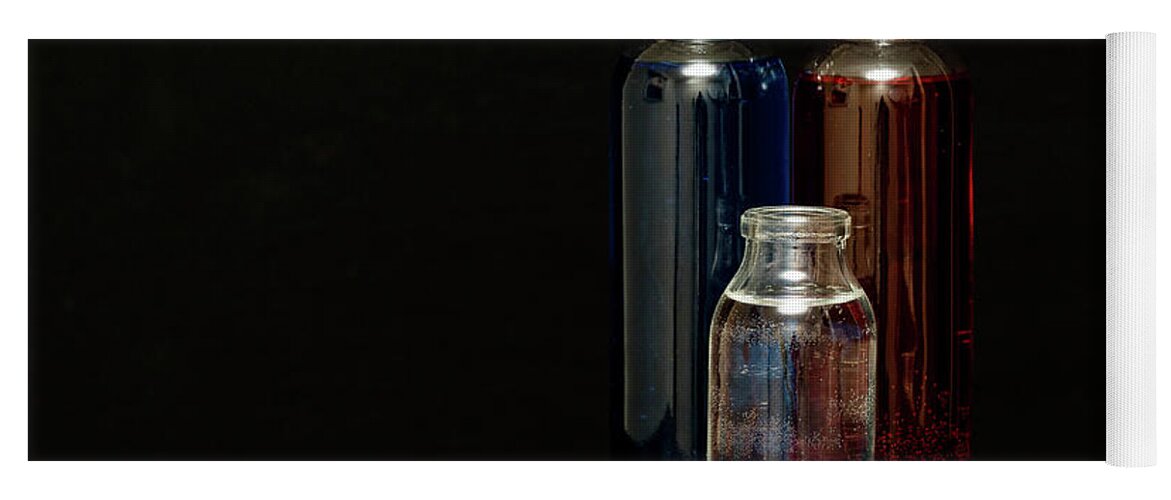 Bottle Yoga Mat featuring the photograph Bottles Still Life by Amelia Pearn