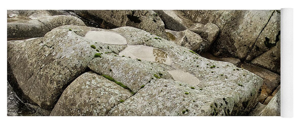 Boulder Yoga Mat featuring the photograph Boulders on the Banks by Theresa Fairchild