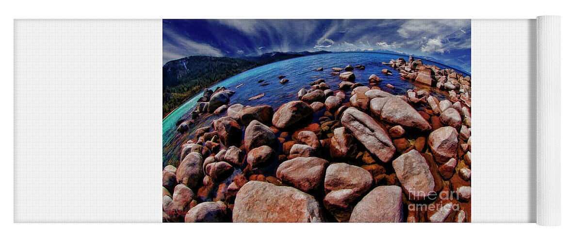 Sand Harbor Yoga Mat featuring the photograph Boulders Sand Harbor Lake Tahoe by Blake Richards