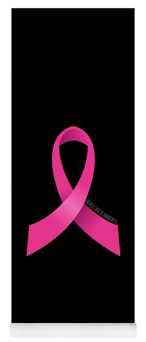 Funny Yoga Mat featuring the digital art Breast Cancer Awareness by Flippin Sweet Gear