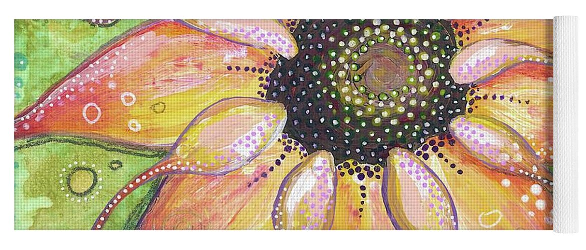 Sunflower Painting Yoga Mat featuring the painting Breathe In the New You by Tanielle Childers