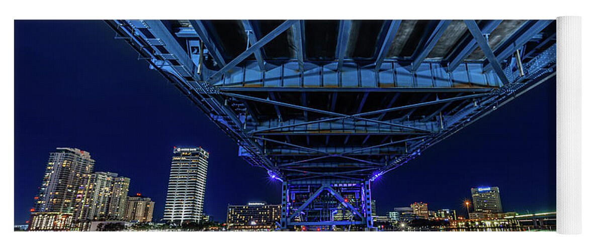 Nature Yoga Mat featuring the photograph Bridge in Blue by Kenny Thomas