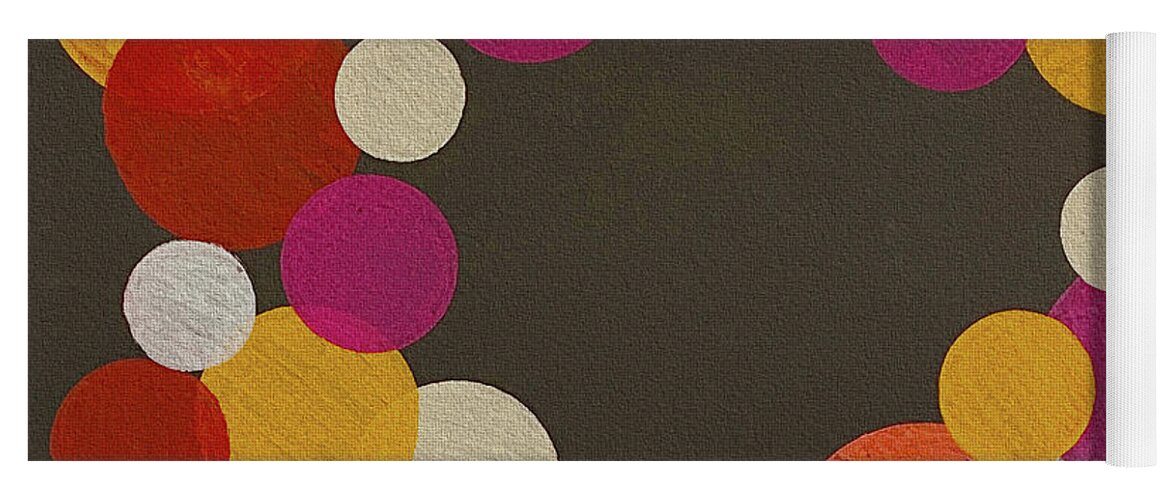 Fall Colors Yoga Mat featuring the painting Bright Circle by Lisa Neuman