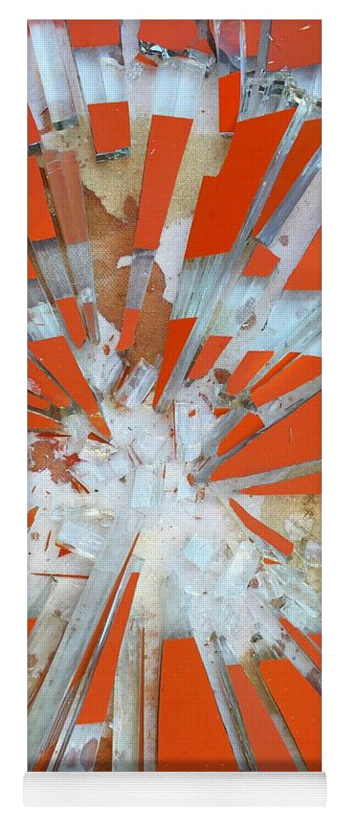 Broken Glass Yoga Mat featuring the photograph Broken Glass Series 1-1 by J Doyne Miller