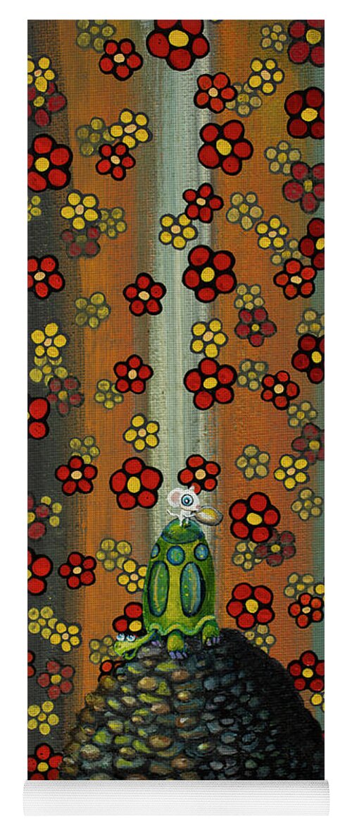 Optimism Yoga Mat featuring the painting Building Together by Mindy Huntress