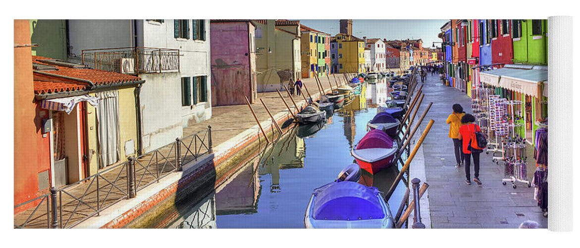 Italy Yoga Mat featuring the photograph Burano Canal - Italy by Paolo Signorini