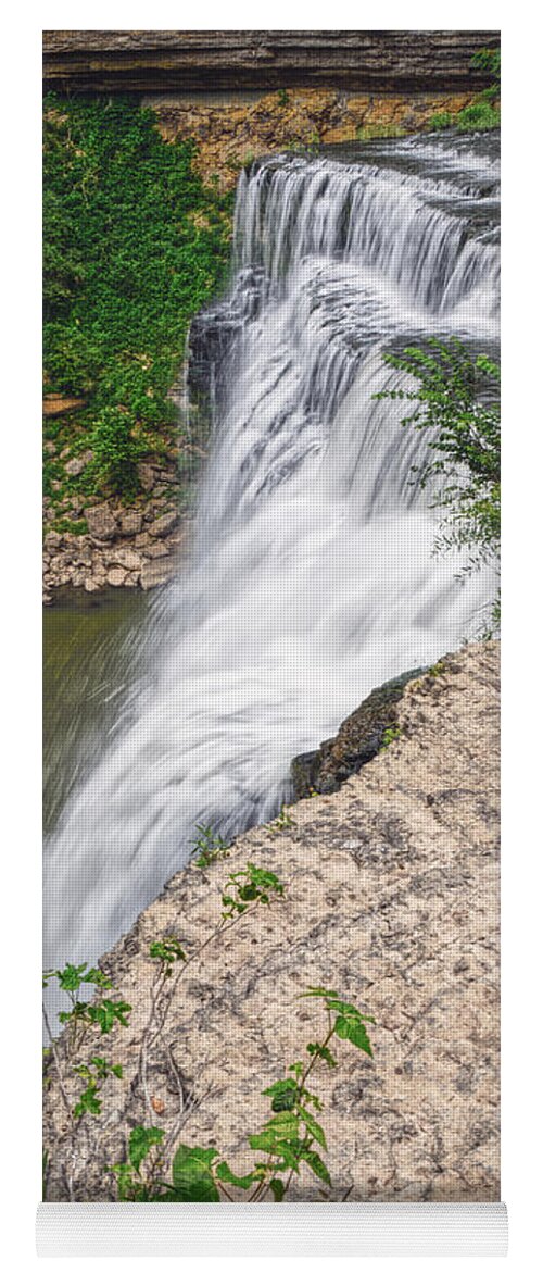 Burgess Falls State Park Yoga Mat featuring the photograph Burgess Falls 4 by Phil Perkins