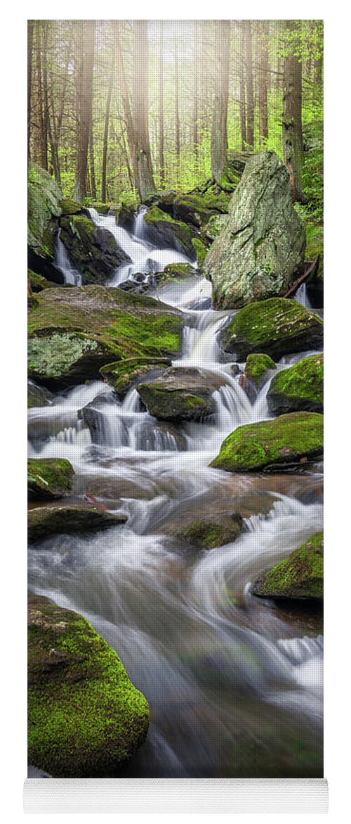 New England Waterfalls Yoga Mat featuring the photograph Buttermilk Falls by Bill Wakeley