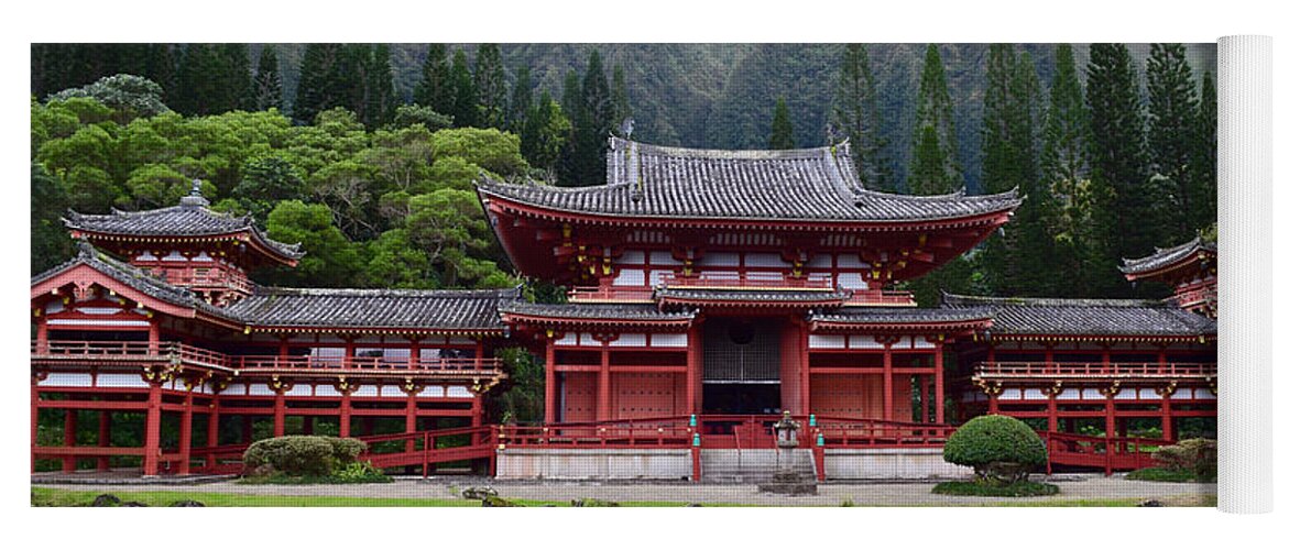 Bydodo-in Temple Yoga Mat featuring the photograph Byodo-In Temple Oahu by Debra Banks