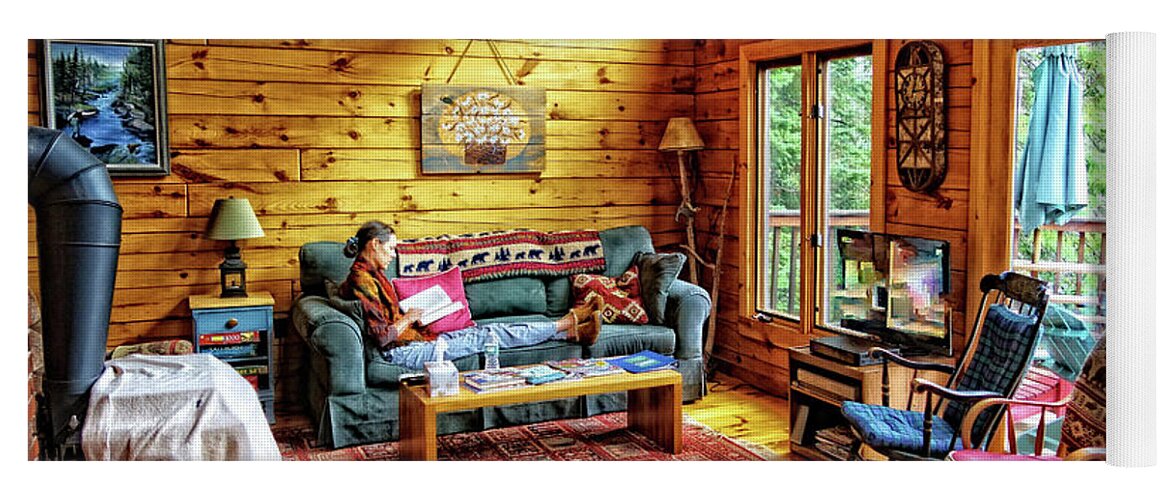 Cabin Yoga Mat featuring the photograph Cabin at the Lake by Russ Considine