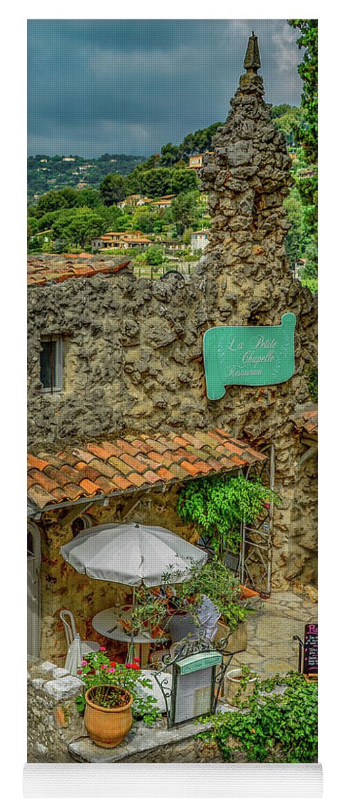 France Yoga Mat featuring the photograph Cafe Les Baux-de-Provence by Marcy Wielfaert