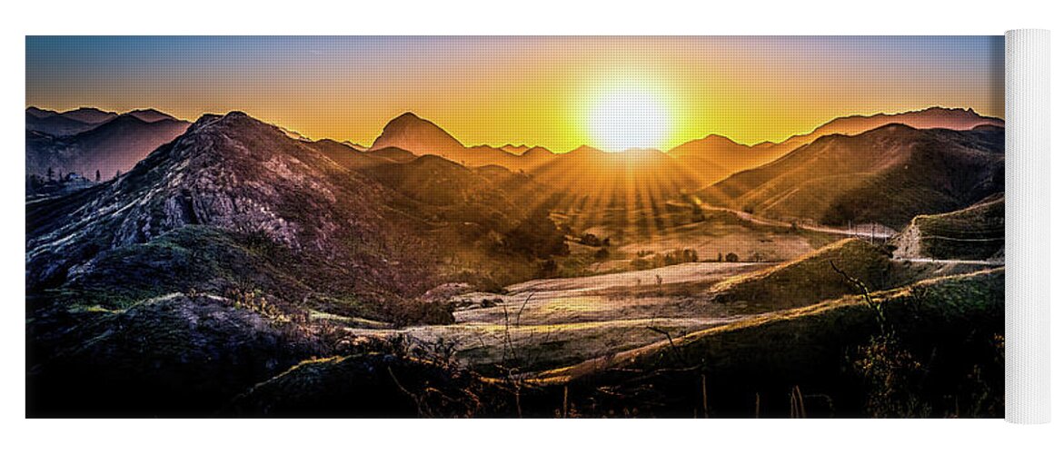 California Yoga Mat featuring the photograph Calabasas Sunset by Dee Potter