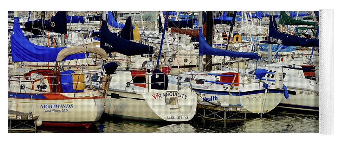 Lake City Marina Yoga Mat featuring the photograph Calm Waters by Susie Loechler