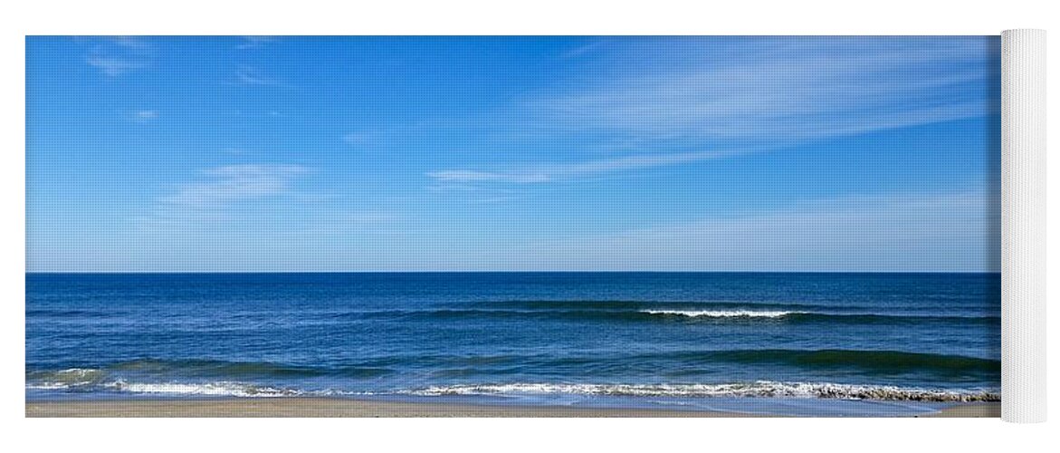 Kure Beach Yoga Mat featuring the photograph Calming Ocean View by Rick Nelson