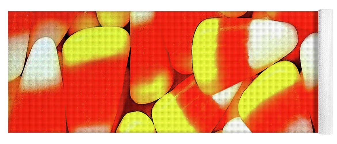Macro Yoga Mat featuring the photograph Candy Corn by Tom Watkins PVminer pixs