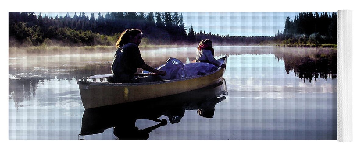 Canoe Yoga Mat featuring the photograph Canoe Camping in Northern Saskatchewan by Phil And Karen Rispin